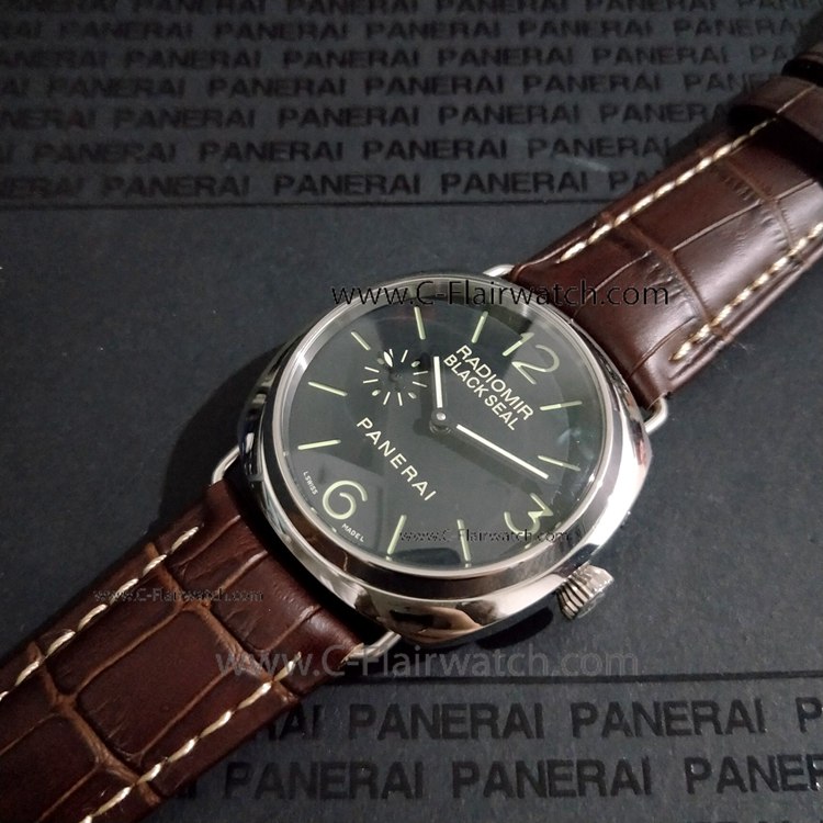 Radiomir Panerai PAM 183 SS Brown Leather Strap Watch Copy